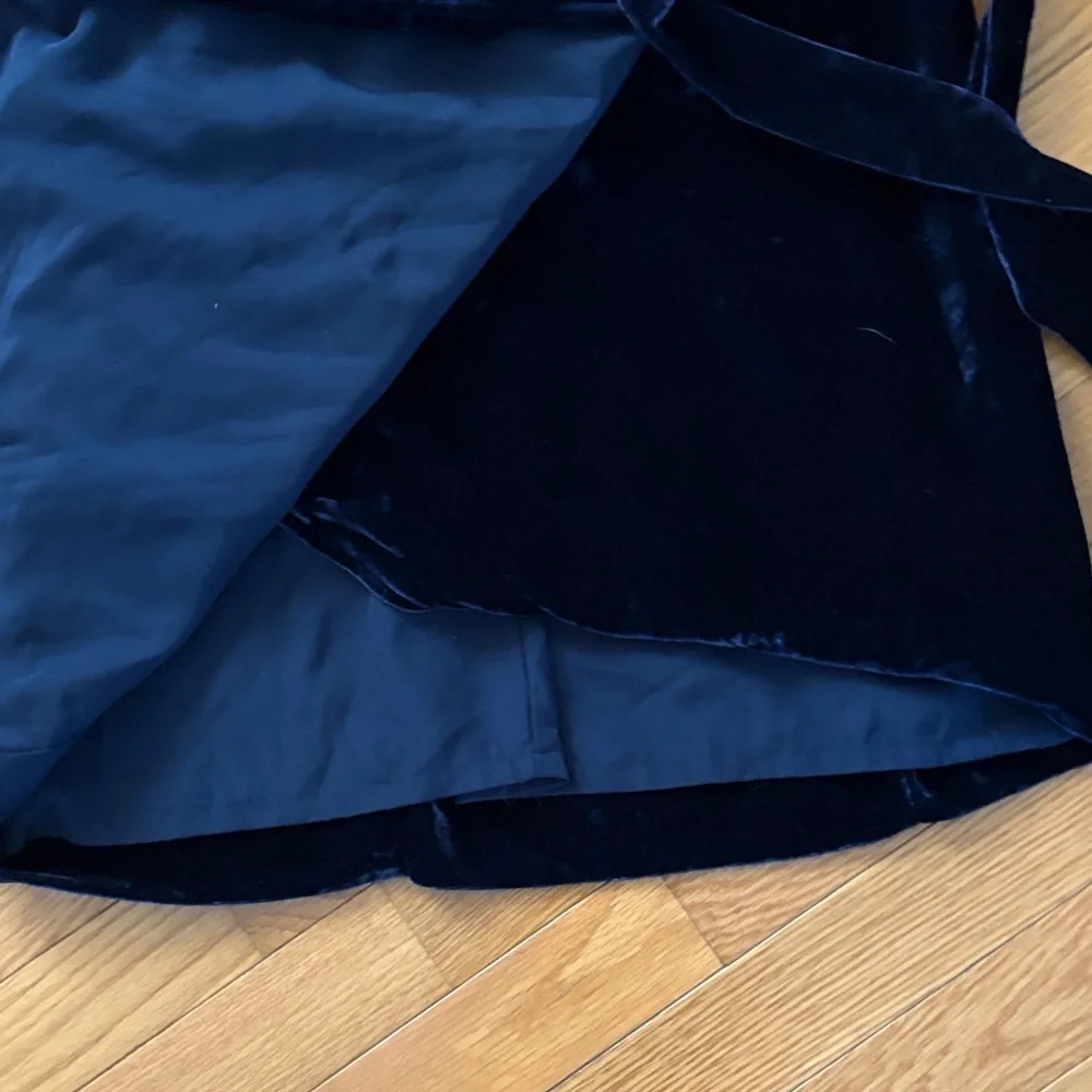 J. Crew Navy Velvet Wrap Dress